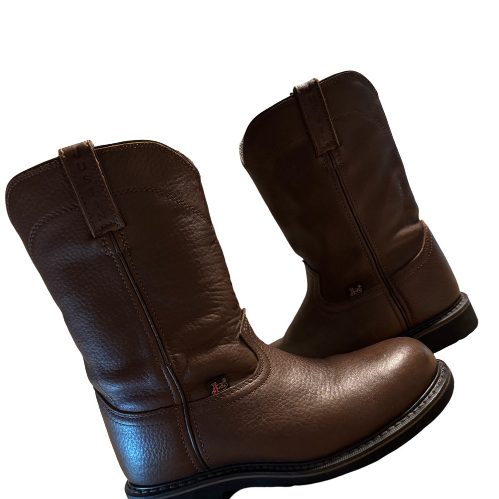 Justin Boots Dark Brown Leather Men's Boots